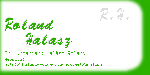 roland halasz business card