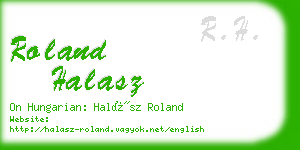 roland halasz business card